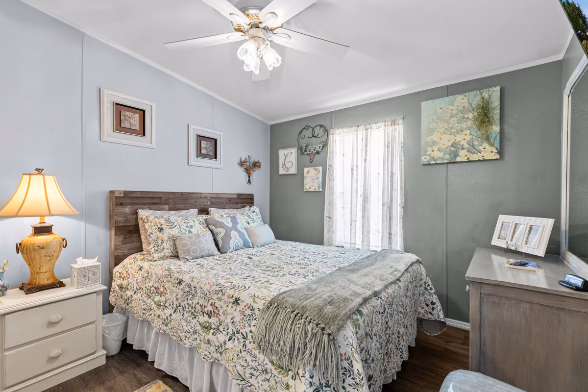 Master bedroom with private bathroom